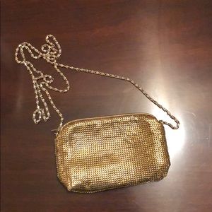 Vintage gold mesh crossbody purse